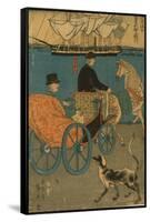 Americans Enjoying Sunday in Yokohama, 1861-Utagawa Sadahide-Framed Stretched Canvas