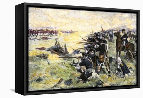 Americans Holding Their Ground at the Battle of the Brandywine, American Revolution, c.1777-null-Framed Stretched Canvas