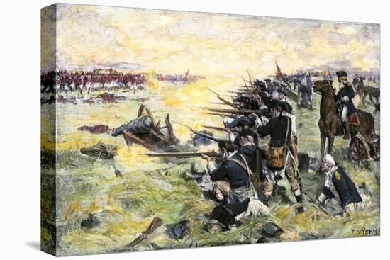 Americans Holding Their Ground at the Battle of the Brandywine, American Revolution, c.1777-null-Stretched Canvas