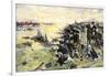 Americans Holding Their Ground at the Battle of the Brandywine, American Revolution, c.1777-null-Framed Giclee Print