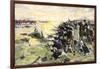 Americans Holding Their Ground at the Battle of the Brandywine, American Revolution, c.1777-null-Framed Giclee Print