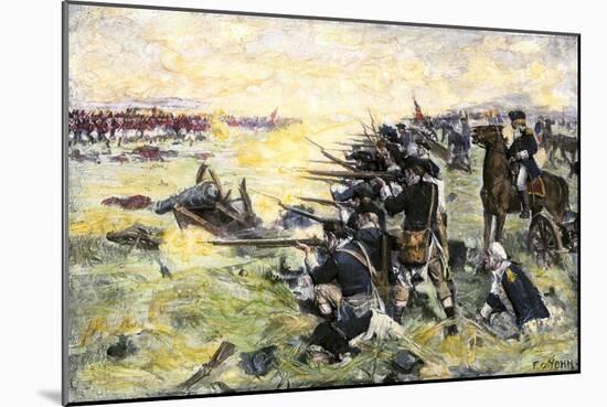 Americans Holding Their Ground at the Battle of the Brandywine, American Revolution, c.1777-null-Mounted Giclee Print