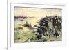 Americans Holding Their Ground at the Battle of the Brandywine, American Revolution, c.1777-null-Framed Giclee Print