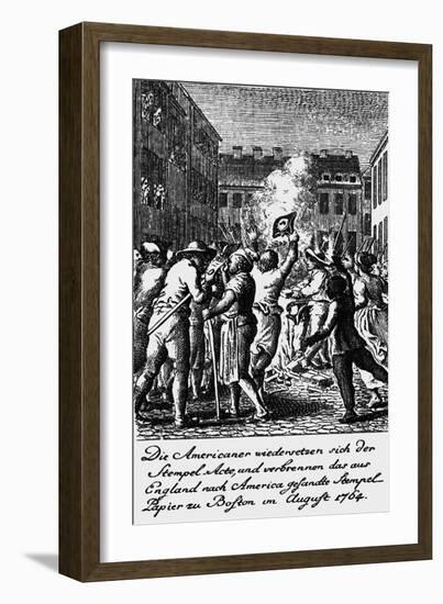 Americans rebelling against the 'Stamp Act' --Daniel Nikolaus Chodowiecki-Framed Giclee Print