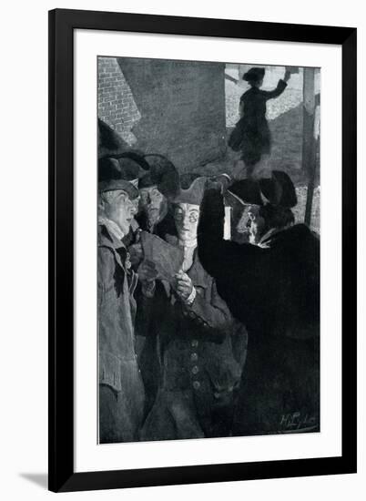 Americans receive news of the French Revolution-Howard Pyle-Framed Giclee Print