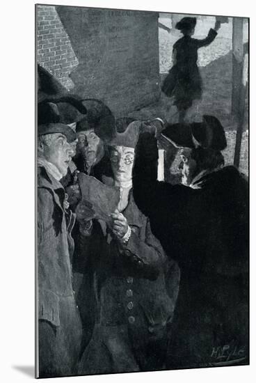 Americans receive news of the French Revolution-Howard Pyle-Mounted Giclee Print