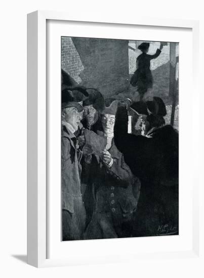 Americans receive news of the French Revolution-Howard Pyle-Framed Giclee Print