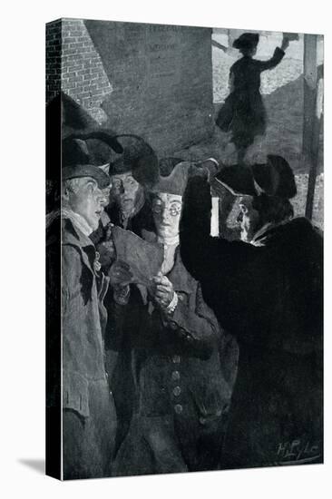 Americans receive news of the French Revolution-Howard Pyle-Stretched Canvas