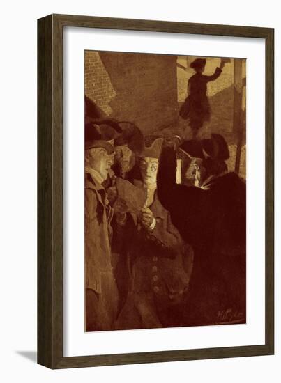 Americans receive news of the French Revolution-Howard Pyle-Framed Giclee Print