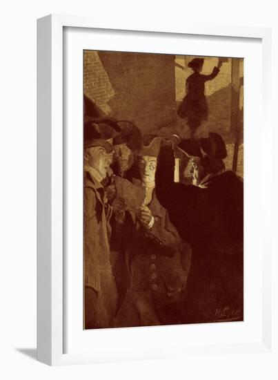Americans receive news of the French Revolution-Howard Pyle-Framed Giclee Print