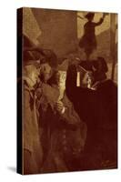 Americans receive news of the French Revolution-Howard Pyle-Stretched Canvas