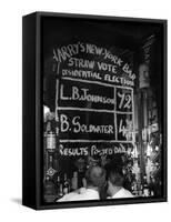 Americans Simulating a Vote in Harry's Bar, Paris During the American Presidential Election-null-Framed Stretched Canvas