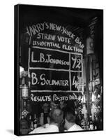 Americans Simulating a Vote in Harry's Bar, Paris During the American Presidential Election-null-Framed Stretched Canvas