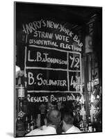 Americans Simulating a Vote in Harry's Bar, Paris During the American Presidential Election-null-Mounted Photo