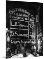 Americans Simulating a Vote in Harry's Bar, Paris During the American Presidential Election-null-Mounted Photo