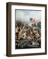 Americans Triumphant Land on Japanese Soil Near Tokyo-Rino Ferrari-Framed Photographic Print