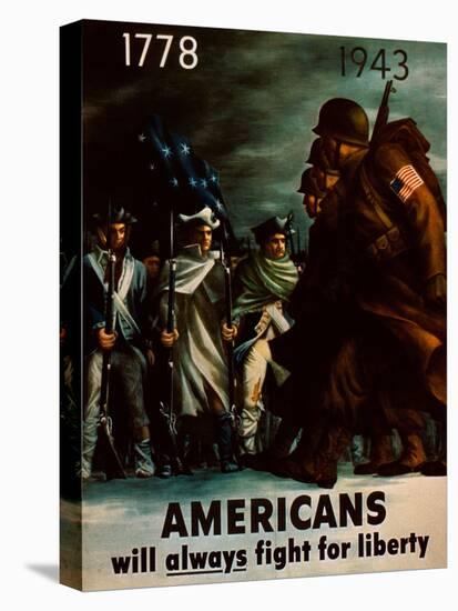 Americans Will Always Fight for Liberty, 1943-null-Stretched Canvas
