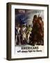 Americans Will Always Fight for Liberty', 1943-null-Framed Giclee Print