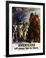 Americans Will Always Fight for Liberty', 1943-null-Framed Giclee Print