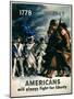 Americans Will Always Fight for Liberty', 2nd World War Poster, 1943-null-Mounted Giclee Print