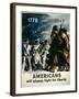 Americans Will Always Fight for Liberty', 2nd World War Poster, 1943-null-Framed Giclee Print