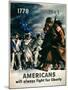 Americans Will Always Fight for Liberty', 2nd World War Poster, 1943-null-Mounted Giclee Print