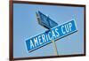 "Americas Cup" street sign in Newport, Rhode Island-null-Framed Photographic Print