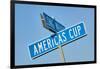 "Americas Cup" street sign in Newport, Rhode Island-null-Framed Photographic Print