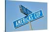 "Americas Cup" street sign in Newport, Rhode Island-null-Stretched Canvas