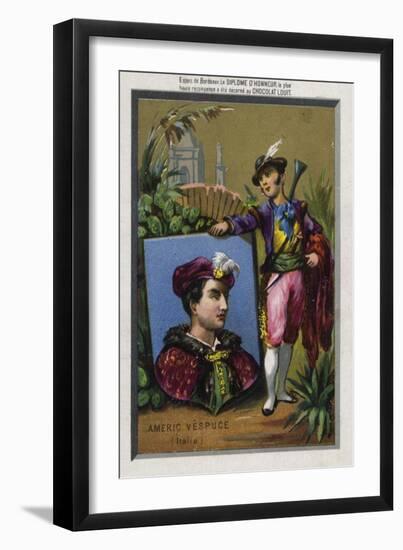 Amerigo Vespucc, Italian Navigator and Cartographer-null-Framed Giclee Print