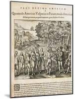 Amerigo Vespucci Discovers the Primitive Population on the Orinoco Delt-Theodore de Bry-Mounted Giclee Print