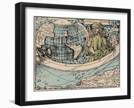 Amerigo Vespucci, Italian Explorer-Science Source-Framed Giclee Print