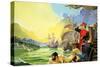 Amerigo Vespucci Sighting America-Severino Baraldi-Stretched Canvas