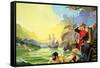 Amerigo Vespucci Sighting America-Severino Baraldi-Framed Stretched Canvas