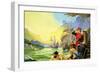 Amerigo Vespucci Sighting America-Severino Baraldi-Framed Giclee Print