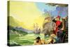 Amerigo Vespucci Sighting America-Severino Baraldi-Stretched Canvas