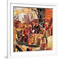 Amerigo Vespucci, the Man Who Gave America Its Name-Ron Embleton-Framed Giclee Print