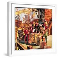 Amerigo Vespucci, the Man Who Gave America Its Name-Ron Embleton-Framed Giclee Print