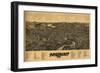 Amesbury, Massachusetts - Panoramic Map-Lantern Press-Framed Art Print