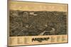 Amesbury, Massachusetts - Panoramic Map-Lantern Press-Mounted Art Print