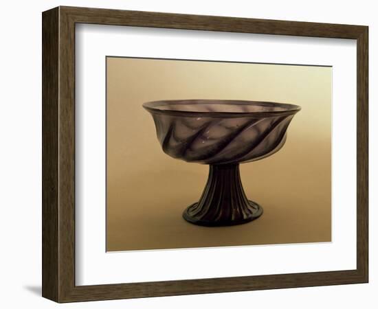 Amethyst Glass Bowl with Stand, Murano, Venice, Italy, 16th Century-null-Framed Giclee Print