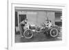 Amherst Villiers and a Mechanic Taking the Revs of a Bugatti Cordon Rouge, C1920S-null-Framed Photographic Print