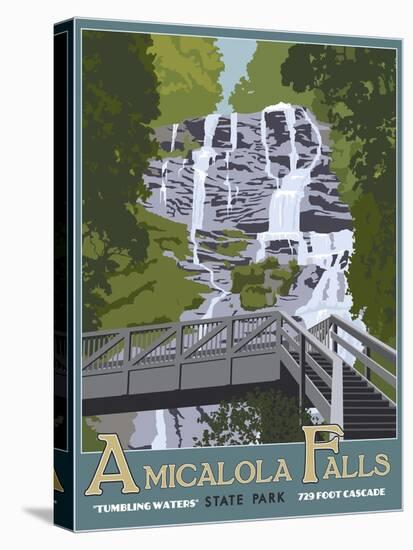 Amicaola Falls-Steve Thomas-Stretched Canvas