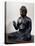 Amida-Nyorai or Buddha Amitabha, Seated While Listening, Bronze Statue, Japan-null-Stretched Canvas