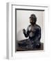 Amida-Nyorai or Buddha Amitabha, Seated While Listening, Bronze Statue, Japan-null-Framed Giclee Print