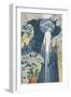Amida Waterfall on the Kiso Highway, from series 'A Journey to the Waterfalls of all the Provinces'-Katsushika Hokusai-Framed Giclee Print