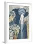 Amida Waterfall on the Kiso Highway'-Katsushika Hokusai-Framed Premium Giclee Print