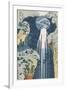 Amida Waterfall on the Kiso Highway'-Katsushika Hokusai-Framed Giclee Print