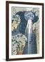 Amida Waterfall on the Kiso Highway'-Katsushika Hokusai-Framed Giclee Print