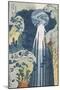 Amida Waterfall on the Kiso Highway'-Katsushika Hokusai-Mounted Giclee Print